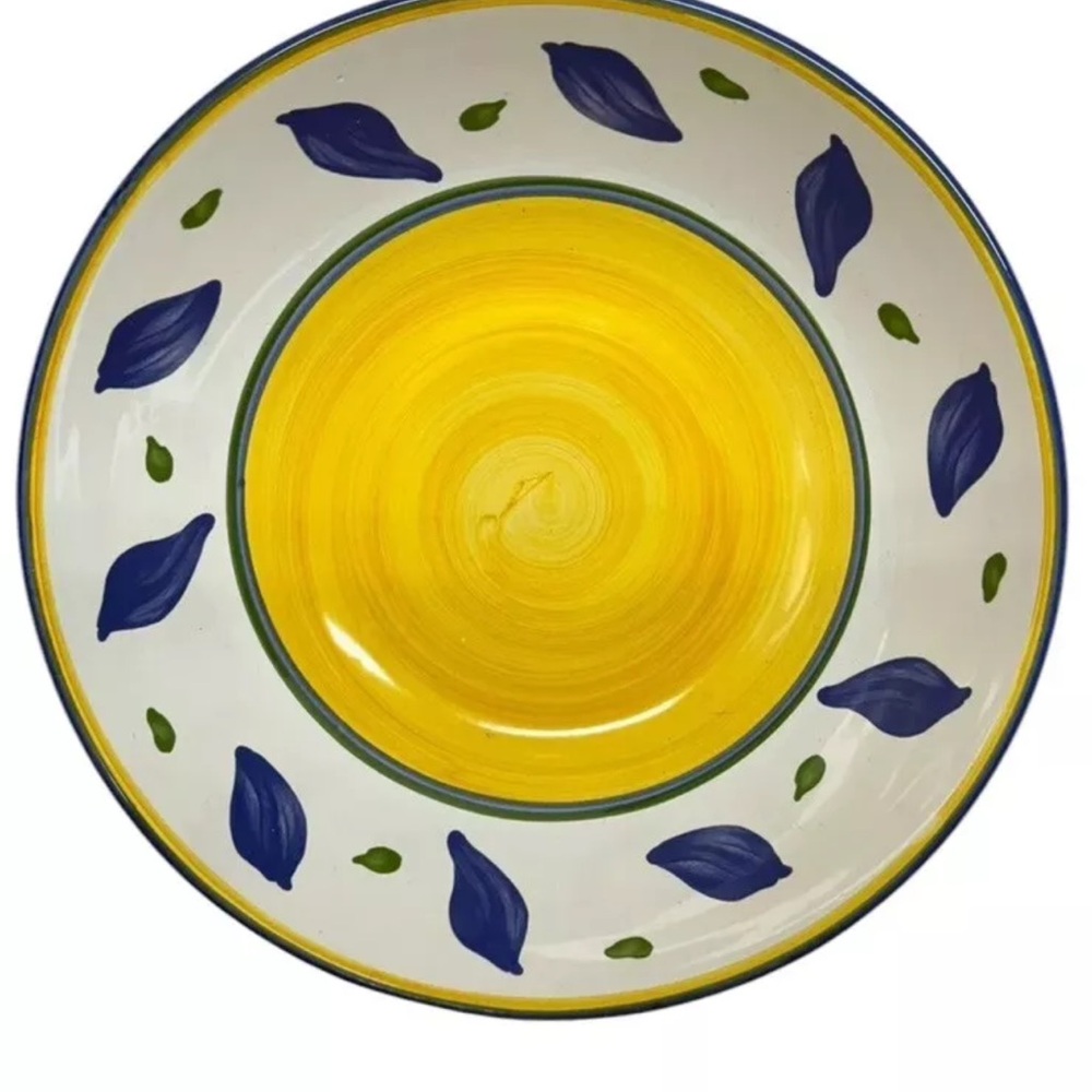 Williams-Sonoma Tournesol Pasta Salad Serving Bowl Blue Yellow 13”